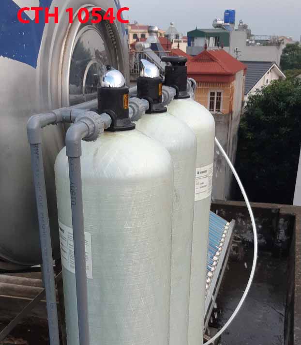 Hệ thống xử lý nước tổng đầu nguồn CTH1054C lắp đặt ngoài trời